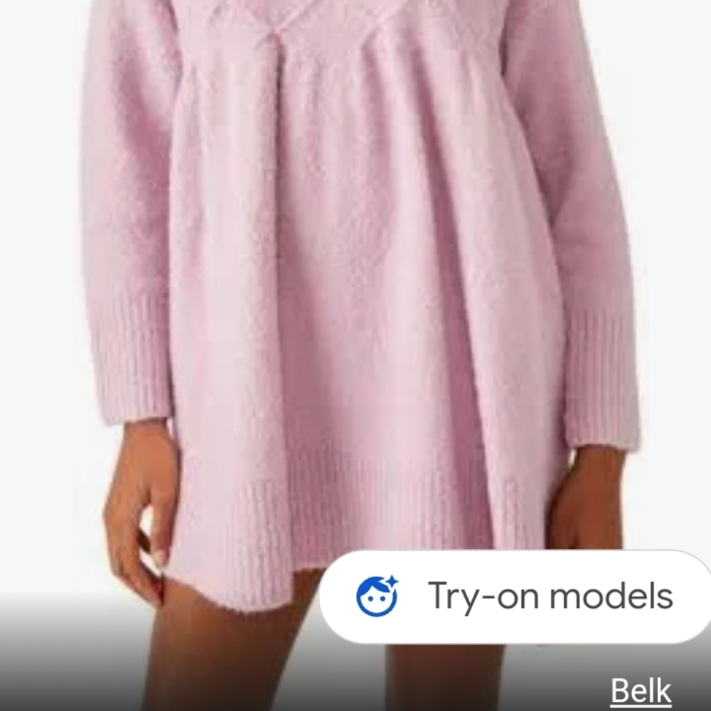 Belk Pink Knit Sweater Dress